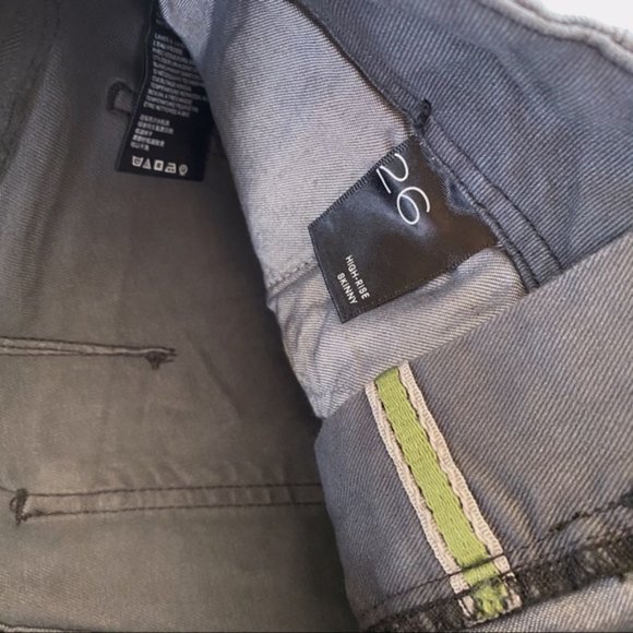 Anthropologie | Pilcro Darted High Rise Skinny Jeans New 26 Waist Black Faded - Picture 10 of 12